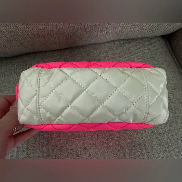 MZ Wallace Neon Pink/Pearl Metallic Sam Pouch - Picture 7 of 9